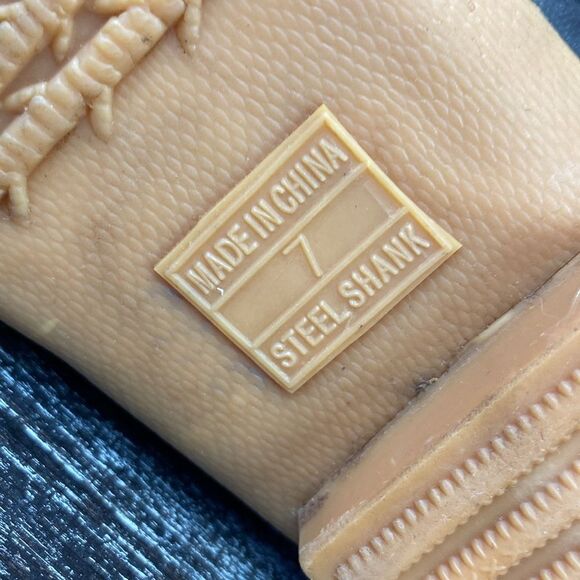 Khombu Black & Tan Fur lined Water Resistant Lace Up Suede & Rubber Boots 7 - Picture 6 of 6